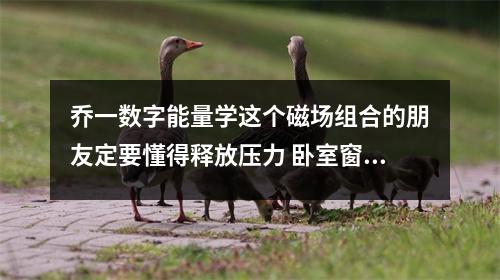 乔一数字能量学这个磁场组合的朋友定要懂得释放压力 卧室窗帘选择什么颜色对夫妻感情好