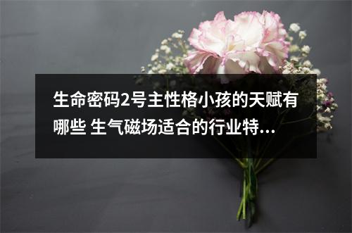 生命密码2号主性格小孩的天赋有哪些 生气磁场适合的行业特性