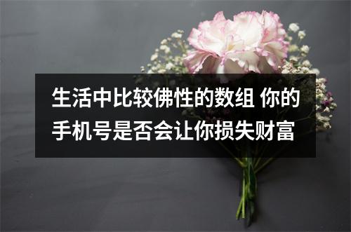 生活中比较佛性的数组 你的手机号是否会让你损失财富