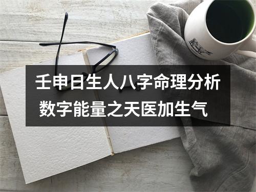 壬申日生人八字命理分析 数字能量之天医加生气