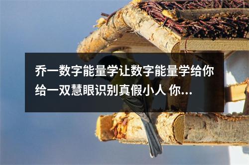 乔一数字能量学让数字能量学给你给一双慧眼识别真假小人 你人生中需要贵人帮助吗