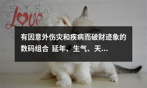 有因意外伤灾和疾病而破财迹象的数码组合  延年、生气、天医、伏位四吉星分析